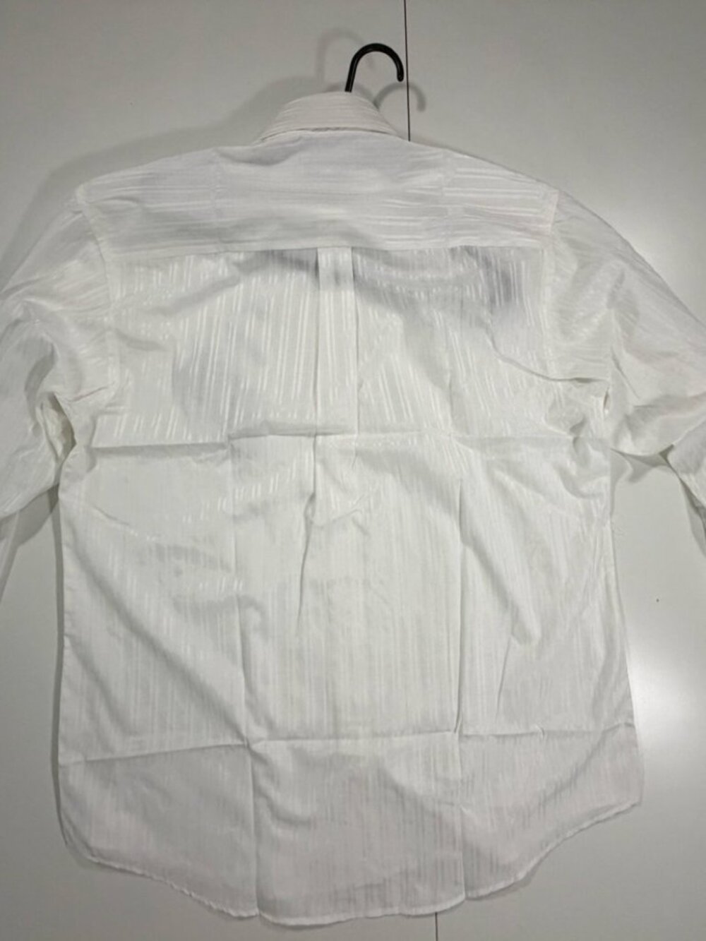 Fratello French Cuff Dress Shirt White Black Trim Textured Self-Stripe NWT 16.5 - Picture 4 of 9